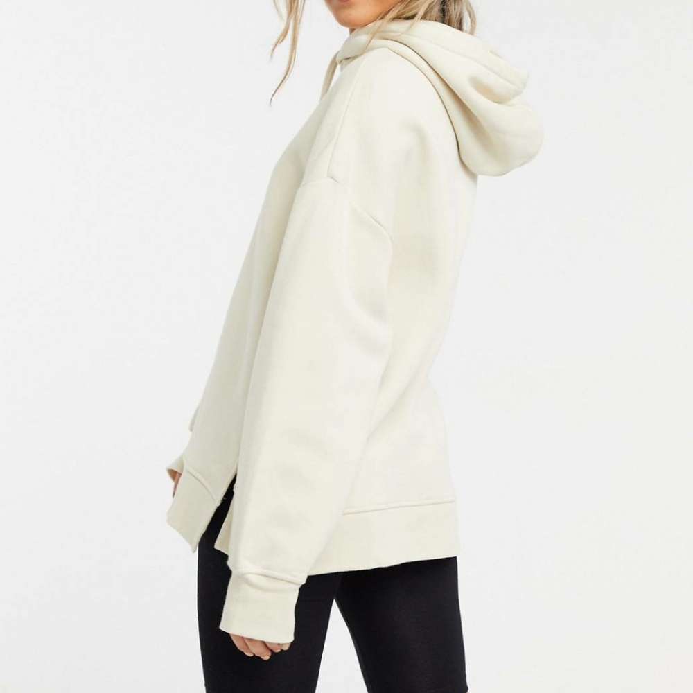 Monki elisia oversized hoodie beige